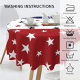 thumbnail image 4 of American Flag Tablecloth Round 60 Inch Farmhouse Patriotic Tablecloth Polyester Washable Fabric Rustic 4th of July Table Cloth Decorative for Kitchen Picnic Indoor Outdoor Holiday Party, 4 of 6