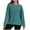 Blue1, variant on kpmatpey Womens Oversized Sweatshirts Crew Neck Long Sleeve Side Split Solid Color Casual Loose Pullover Tops