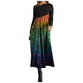 thumbnail image 1 of Pompotops Robe Longue Décontractée Automne et Hiver à Manches Longues Imprimée Bohème, Robes d'Automne pour Femmes, 1 of 8