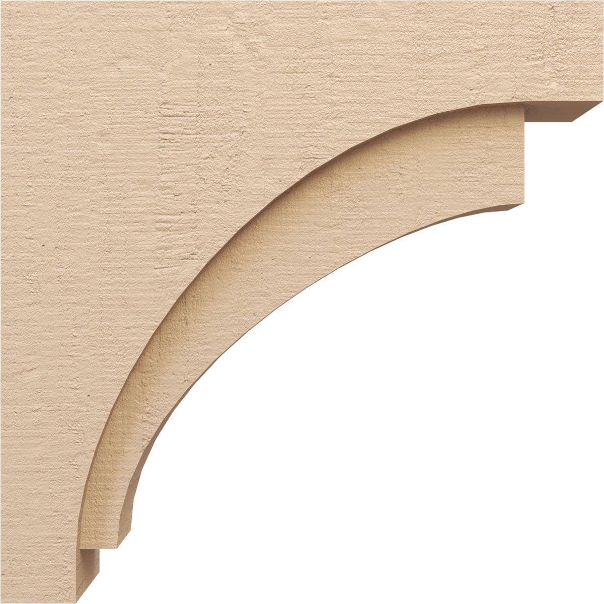 7"W x 28"D x 28"H Thin Rivera Rough Cedar Woodgrain TimberThane Corbel, Primed Tan