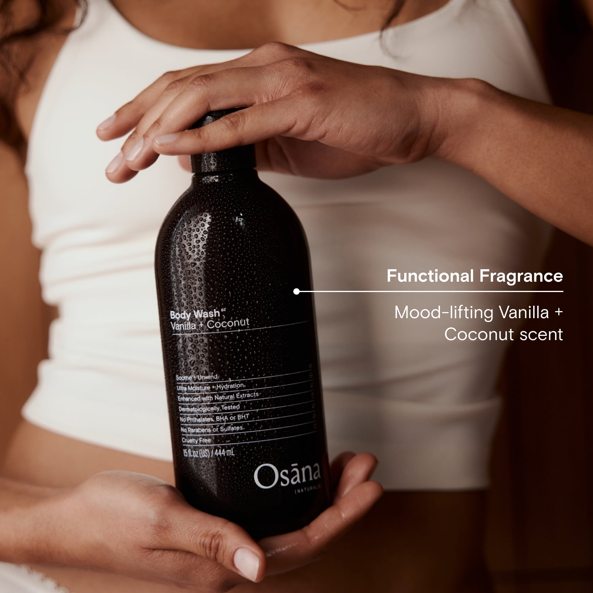 Osana Naturals Ultra Moisture + Hydration Body Wash in Vanilla + Coconut for Dry Skin - 15 OZ