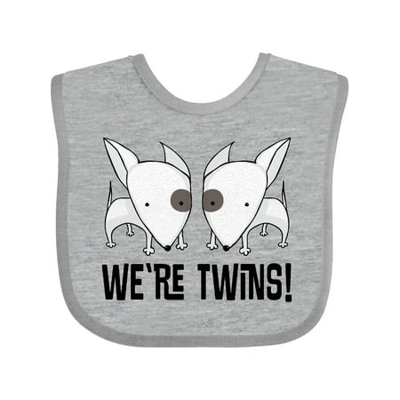 

Inktastic Twins Cute Puppy Outfit Gift Baby Boy or Baby Girl Bib