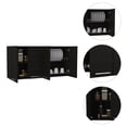 thumbnail image 4 of Cfowner 3 Door Wall Mounted Storage Cabinet, 47.20" W x 23.6" H x 13.10" D, Black, 4 of 6