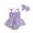 Purple, variant on Bagilaanoe Newborn Baby Girl Rompers Dress Sleeveless Bodysuits Headband 3M 6M 12M 18M Infant Patchwork A-line Dresses