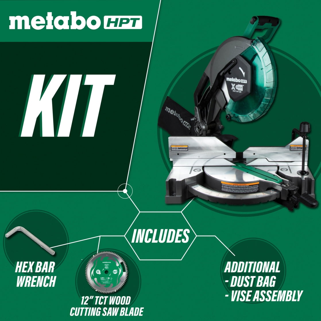 Metabo HPT 12-In Dual Bevel Compound Miter Saw, C12FDHB