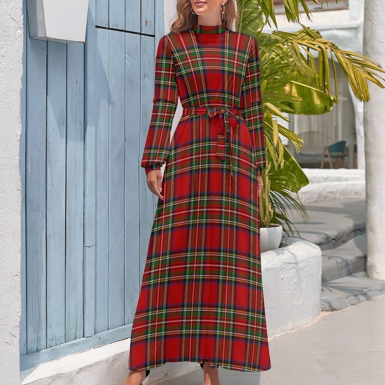 chinese dress ladies Rose Tartan Dress main image 0