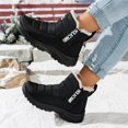 thumbnail image 4 of Willtoo Women Winter Boots Warm Fur Lined Ankle Bootie Slip on Platform Anti-Slip Plush Outdoor Hiking Walking Shoes Black, 4 of 4
