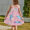 thumbnail image 4 of Robe Sans Manches pour Filles, Robe d'Été Décontractée à Col Rond Boutonnée devant avec Poches, Taille 100 cm, Tissu Extensible Doux, pour 2-12 Ans, 4 of 8