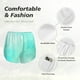 thumbnail image 4 of Balery Cyan Mint Marble Pantalones cortos deportivos para mujer con forro y dos bolsillos, elásticos, para entrenamiento, gimnasio, yoga-Small, 4 of 7