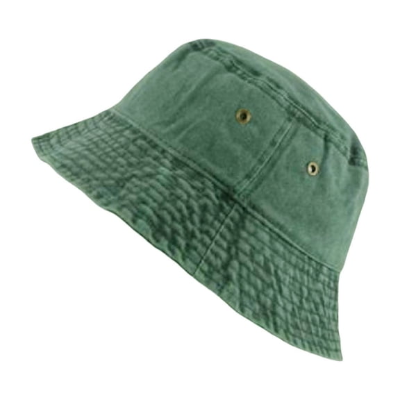 XDIAHBPL Bucket Hats for Women Bucket Cotton Packable Summer Travel Cap Sun For Men And Olive Green
