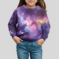 thumbnail image 2 of Gubotare Sweatshirts for Teen Girls Baggy Long Sleeve Shirts For Girls Drop Shoulder Pullover Solid Crew Neck Cropped Sweatshirts Size 9-10 Years (Light Purple,9-10 Years), 2 of 4