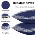 thumbnail image 6 of Outdoor Waterproof Pillow Covers Pack of 2, Sea White Coral Marine Blue Background Modern Art Decorative Throw Pillowcases Cushion Covers for Garden Patio Tent Sofa Couch, 18x18 inch, 6 of 8