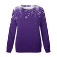 thumbnail image 4 of gakvbuo Pullover Sweatshirt for Women Funny Christmas Sweatshirt Crewneck Print Long Sleeve Blouse Party Tunic Tops Hoodless Sweatshirt Gifts for Christmas, 4 of 4