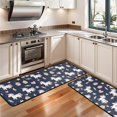 thumbnail image 3 of Unicorn and Cupcake Blue Pattern Anti Fatigue Kitchen Rugs Set Of 2, Non Slip Washable Decorative Floor Mats for Sink Laundry and Home Use, 17"x47", 3 of 5
