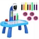 thumbnail image 1 of Juego de juguetes educativos de dibujo y pintura, proyector, tableta de escritorio, juguete de aprendizaje, herramienta de regalo (azul), 1 of 14