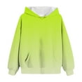 thumbnail image 5 of idosla Hoodies for Teen Girls Cute Trendy Youth Long Sleeve Oversized Hooded Sweatshirts Tween Tops Winter Preppy Clothes (Green, 13-14 Years）, 5 of 6