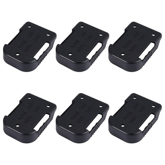 6 Pack Battery Mounts Holder for Makita 18V Battery,Also for Bosch