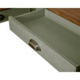 thumbnail image 2 of Farmhouse Wood Writing Desk and Return Open L-Shaped Green Wood, 2 of 7
