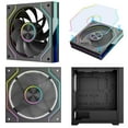 thumbnail image 3 of 12cm Computer Chassis Fan Argb 4 Pin Pwm Quiet Cooling Fan (Black Negative), 3 of 11