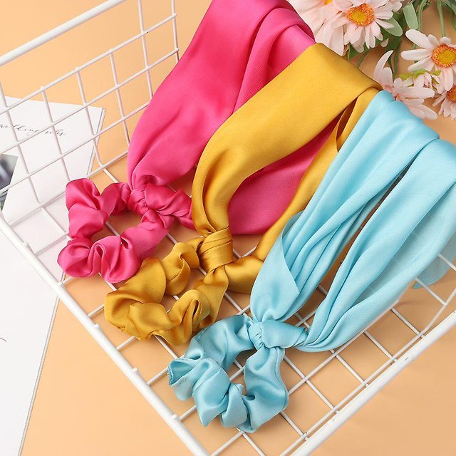 CARBONLIKE Regalo Cuerda Elástica Color Sólido Tocado Accesorios Cabello Scrunchies Cinta Larga ZefeiWu 8390614053908