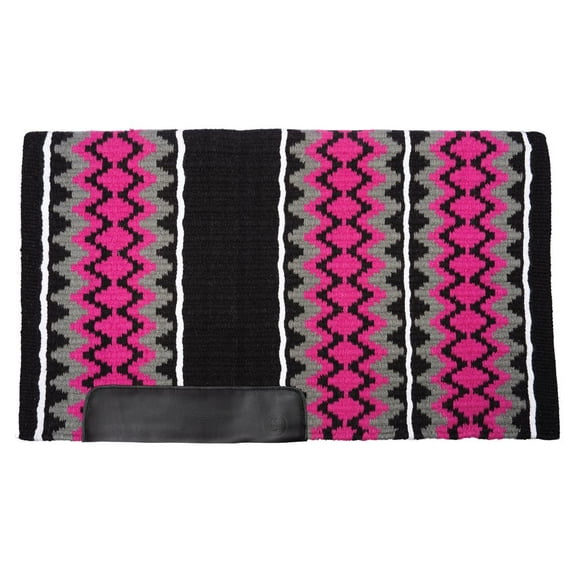 Schneiders Sydney Western Show Blanket | Size 34" x 40" | Color Black/Pink