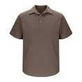 thumbnail image 5 of Men's Polo Shirts 4XL Big And Tall Under $10 Fashion Comfy Solid Short Sleeve Turndown Collar Regular Casual Shirt, 5 of 6