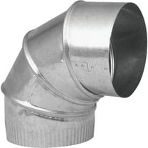 UNITED STATES HDW GV0289-C 5" Adjustable 26GA Furnace Elbow, 5", Galvanized Steel