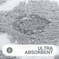 thumbnail image 4 of Buganda Microfiber Bathroom Rugs and Mats, Extra Soft and Absorbent Shaggy Bath Mats, Non-Slip Moroccan Trellis Bath Carpets, 20" x 30", Grey, 4 of 7