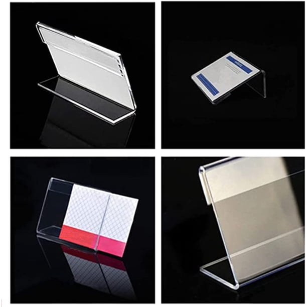 20 Piezas Soporte Acrílico Para Etiquetas - 9x6 Cm, Transparente, Para Precios, Exposiciones, Tiendas