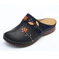 thumbnail image 1 of Leutsin 2021 Été Grande Taille Sandales et Pantoufles à Talon Compensé Fleur Ajourée pour Femmes, 1 of 3