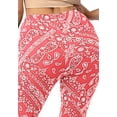 thumbnail image 6 of ClothingAve. Womens Soft Stretchy High Waist Boho Bell Bottom Flare Pants Bandana Pink Small, 6 of 6