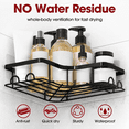 thumbnail image 6 of Sakugi Corner Shower Caddy, 2-Pack Adhesive Shower Organizer, Bathroom Organizers and Storage, Black, 6 of 7
