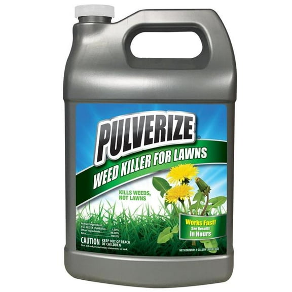 Pulverize Weed Killer for Lawns, 1 Gallon Ready-to-Use with Nested Trigger