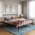 Mainstays Farmhouse Metal Bed, King, Black