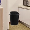 thumbnail image 5 of Bringer 10 Gallon Tall Kitchen Trash Can, Set of 4 Black Plastic Garbage Can with Swing Lid, 5 of 13