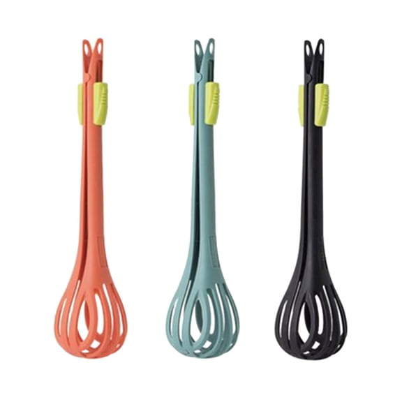 Egg Beater Hand Mixer Mini Whisk Manual Baking Tool for Cooking Scrambling Frothing Eggs with Nylon Head Durable Lightweight Kitchen Gadget