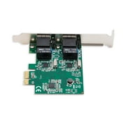 SYBA Multimedia 2-Port Ethernet PCIe x1 Card - PCI Express x1 - 2 Port(s) - 2