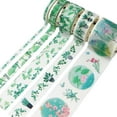 thumbnail image 3 of Wrapables Decorative Washi Tape Box Set (10 Rolls), Green Floral, 3 of 8