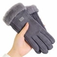 thumbnail image 5 of Wipya Thermal Fleece Lined Gloves Winter for Women Windproof Touchscreen with Elastic Cuff Daily Wear and Outdoor Activities Grey, 5 of 7