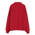 thumbnail image 5 of Women's Oversized Solid Color Zip Up Hoodie with Lapel Collar, Soft Breathable Pullover Sweatshirt, Loose Fit Casual Streetwear Top for Daily Fashion, Parties and Vacation Outfits Red XXXL, 5 of 6