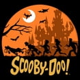 thumbnail image 2 of Junior's Scooby Doo Moon Silhouette Chase  Graphic Tee Black 2X Large, 2 of 3