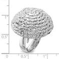 thumbnail image 5 of Finest Gold Sterling Silver & Rhodium Round Rope Circle Adjustable Ring - Size 6, 5 of 5