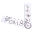 thumbnail image 4 of Transparent Orthopedic Angle Ruler, 3Pcs 6/8/10inch 360 Degree Protractor Angle  Ruler Spinal Goniometer for Body Measuring, 4 of 8