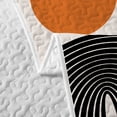 thumbnail image 6 of Flymme 3 Piece Boho Quilt Sets for King Bed,Abstract Geometric Bedspread Coverlet with Pillow Sham, Mid Century Orange Sun Pattern Bedding for Room Decor, 6 of 7