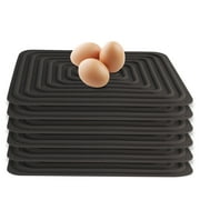 SDTC Tech 6 PCS Black Silicone Chicken Nesting Box Pads Soft Easy to Clean Hen Laying Eggs Mat for Chicken Coop Pet Shop