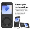 thumbnail image 2 of ELEHOLD Case for Samsung Galaxy Z Flip 7, Shockproof Magnetic Phone Case with 360° Ring Kickstand,Black, 2 of 7