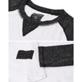 thumbnail image 6 of ZIMEGO Men’s Long Sleeve Crew Neck Color Block Baseball T-Shirt - Athletic Fit Fashion Basic Essential Shirts with Curved Bottom Hem, 6 of 6