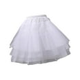 thumbnail image 2 of Yunhgft Hoopless Petticoat Skirt Crinoline Underskirt Flower Girls Petticoat for Cosplay white, 2 of 9