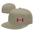 thumbnail image 4 of DouZhe Flat Brim Cap Snapback Hat, Canada Flag Prints Adjustable Yellow Adult Baseball Cap, 4 of 6