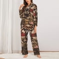 thumbnail image 2 of Fotbe Patriotic Deer Soldier Salute Conjunto de Pijama de Manga Larga para Mujer con Estampado, Ropa de Dormir de 2 Piezas, Conjunto de Casa Suave y Cómodo con Bolsillos-XX-Large, 2 of 7